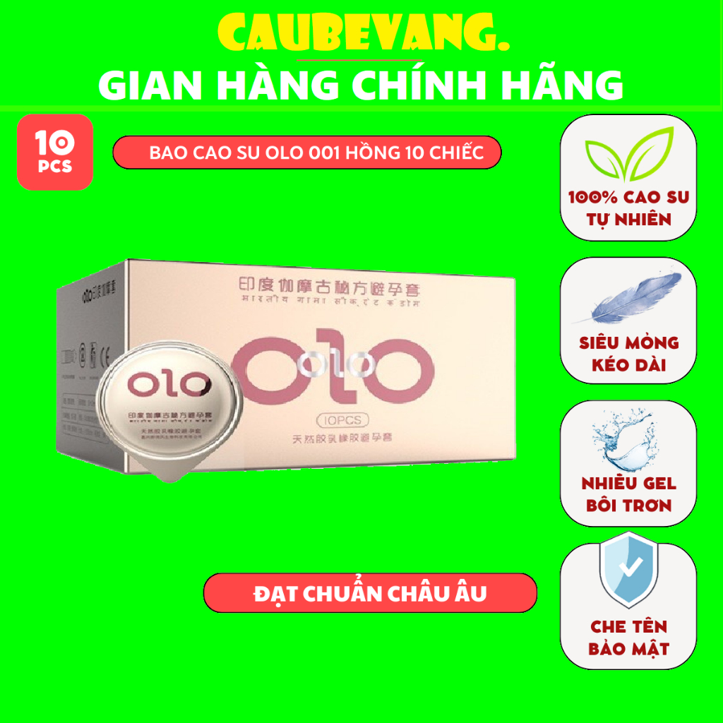 Bao cao su OLO Indian Gamma Delay hồng siêu mỏng nhiều gel bôi trơn gốc nước ,gân gai chạm là phê HỘP 10 CÁI