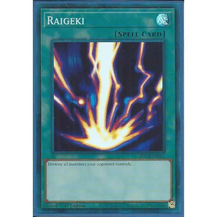 Thẻ bài Yu-Gi-Oh - SDCH-EN021 Raigeki – Super Rare