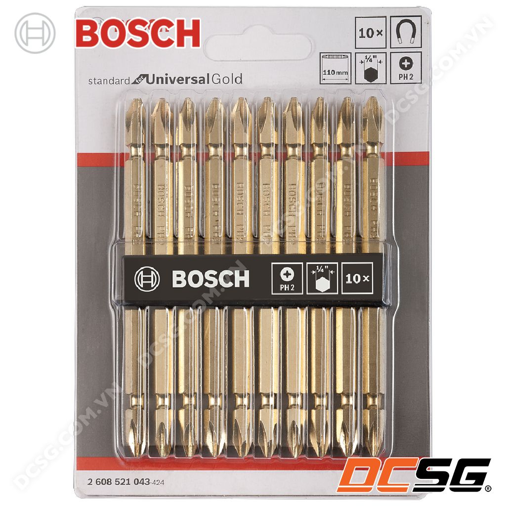 Mũi vặn vít bake 2 đầu dòng phổ thông Universal Gold PH2 Bosch | DCSG