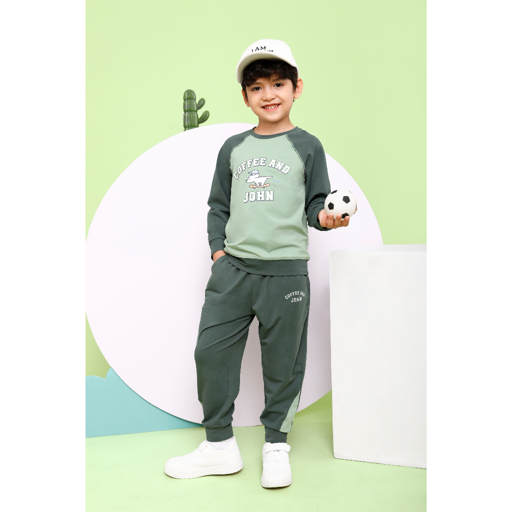 DB1831 - DB1836 Bộ dài tay bé trai cotton mỏng thu đông Dokma