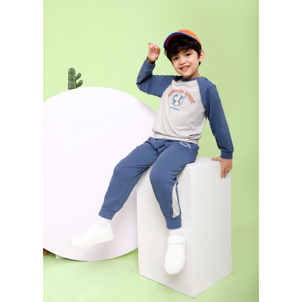 DB1831 - DB1836 Bộ dài tay bé trai cotton mỏng thu đông Dokma