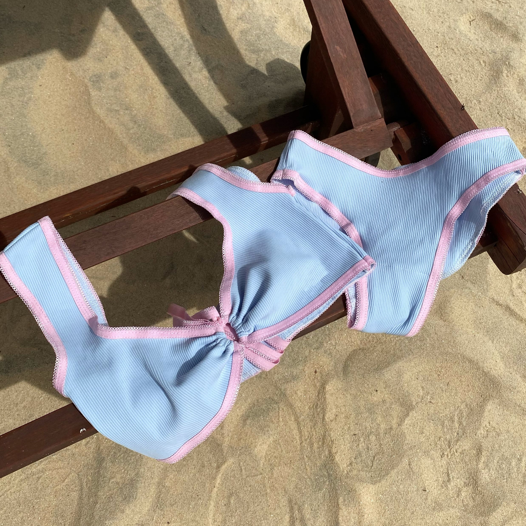 - Tydi bikini set đồ bơi viền hồng xinh xắn