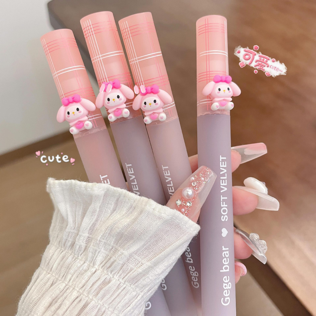 Son kem GeGe thỏ hồng cute siêu bền màu lâu trôi