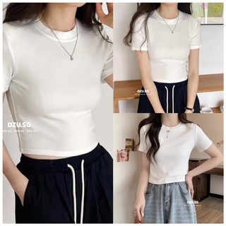 Áo thun croptop trơn basic trẻ trung năng động DZU.SG