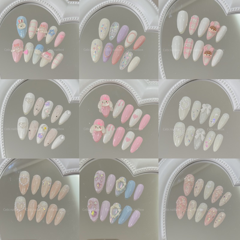 Nailbox thiết kế c232 mẫu đơn giản đi học, đi chơi Cebi.nailbox