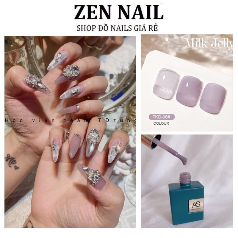Sơn gel màu thạch tím , chai 15 ml