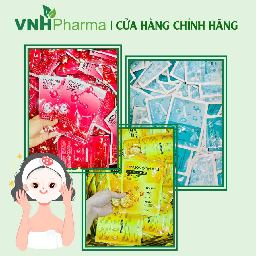 Mặt nạ dưỡng da Diamond White 3 công dụng Hàng Chính Hãng