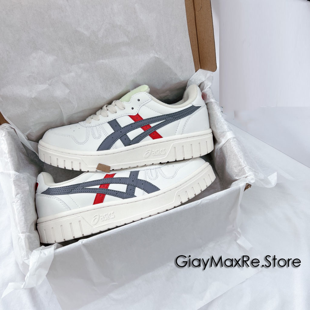 Giày Thể Thao Asics Court MZ Kem Đen Và Kem Xám Mẫu Mới Thiết Kế Độc Lạ Hàng Hot Trend 2023 Full Box