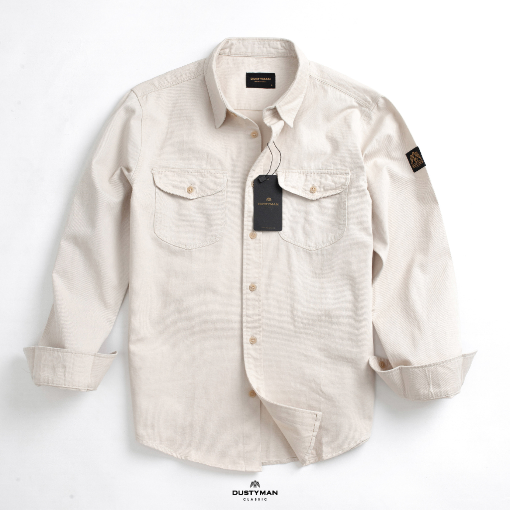 Sơ Mi Nam Kaki Với Tone Màu Cổ Điển DUSTYMAN - Vải Kaki Cotton - Form Regular Fit - Drip
