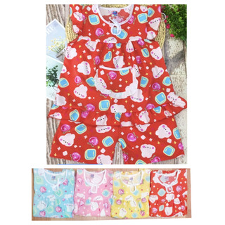 Bộ lụa tay cánh tiên bé (18-26kg) ( giao màu ngẫu nhiên)