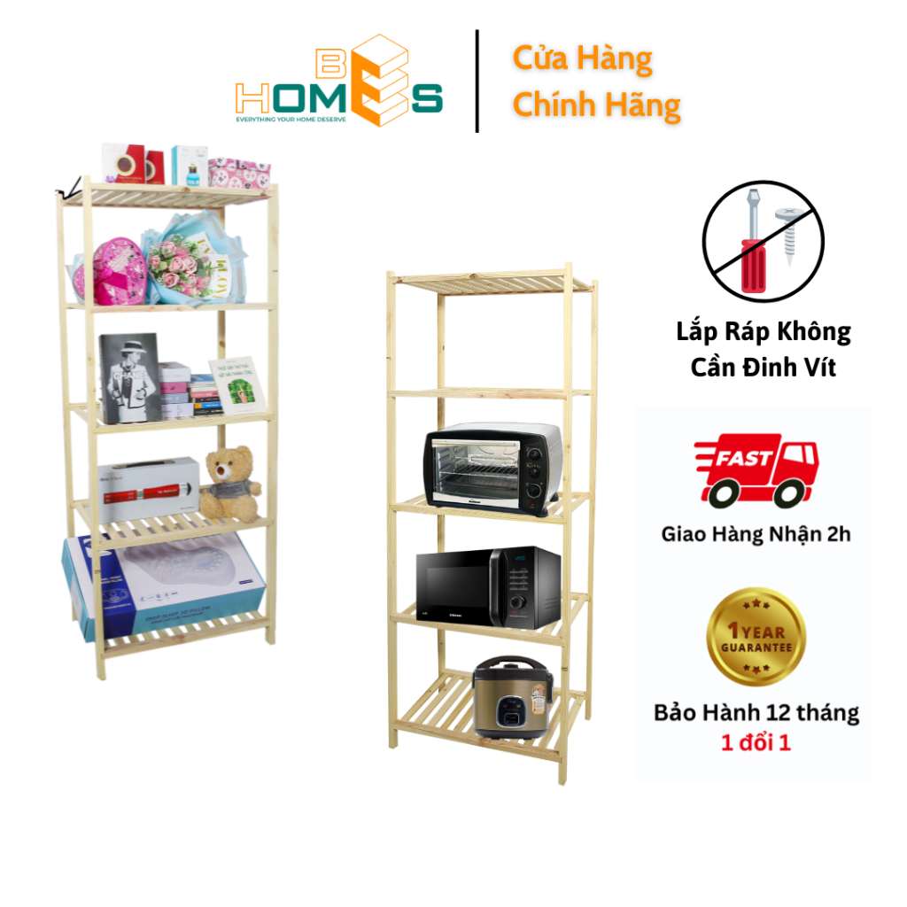 Kệ lò vi sóng Behomes 5 tầng bản nâng cấp