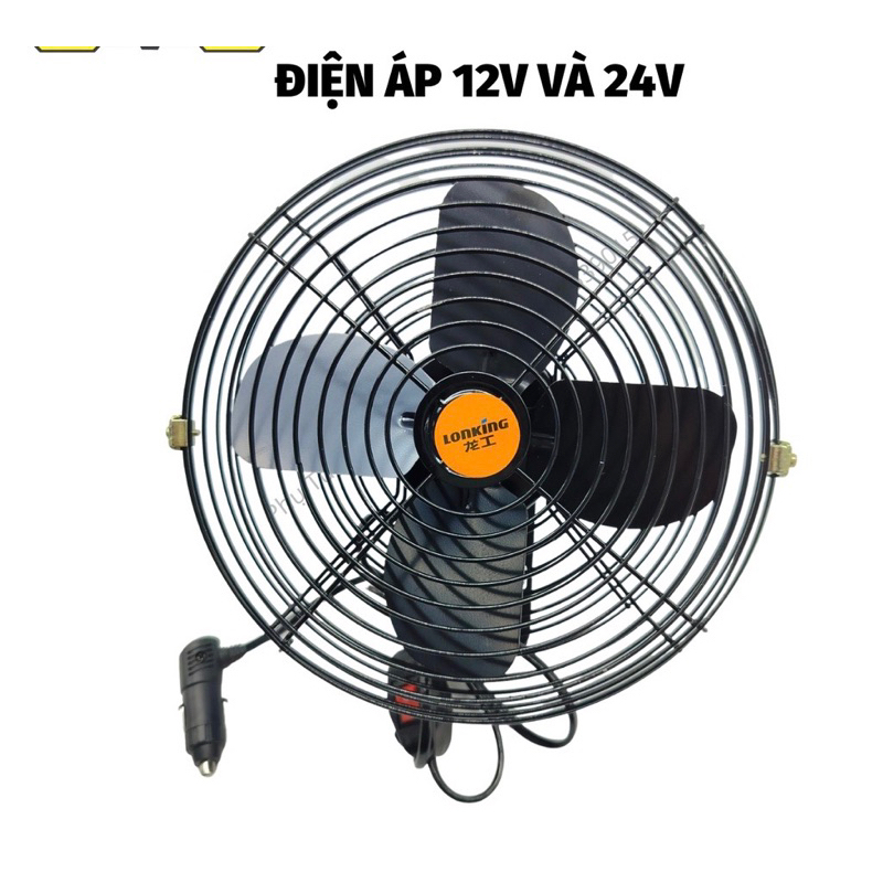 Quạt Kẹp Lồng Sắt Cánh Sắt 22cm