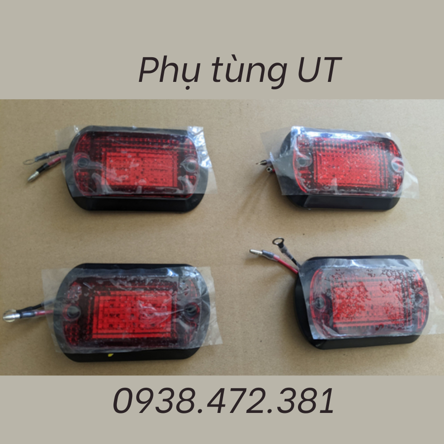ĐÈN HÔNG THÙNG XE, ĐÈN LED SƯỜN XE TẢI MÀU VÀNG ĐỎ 12V 24V