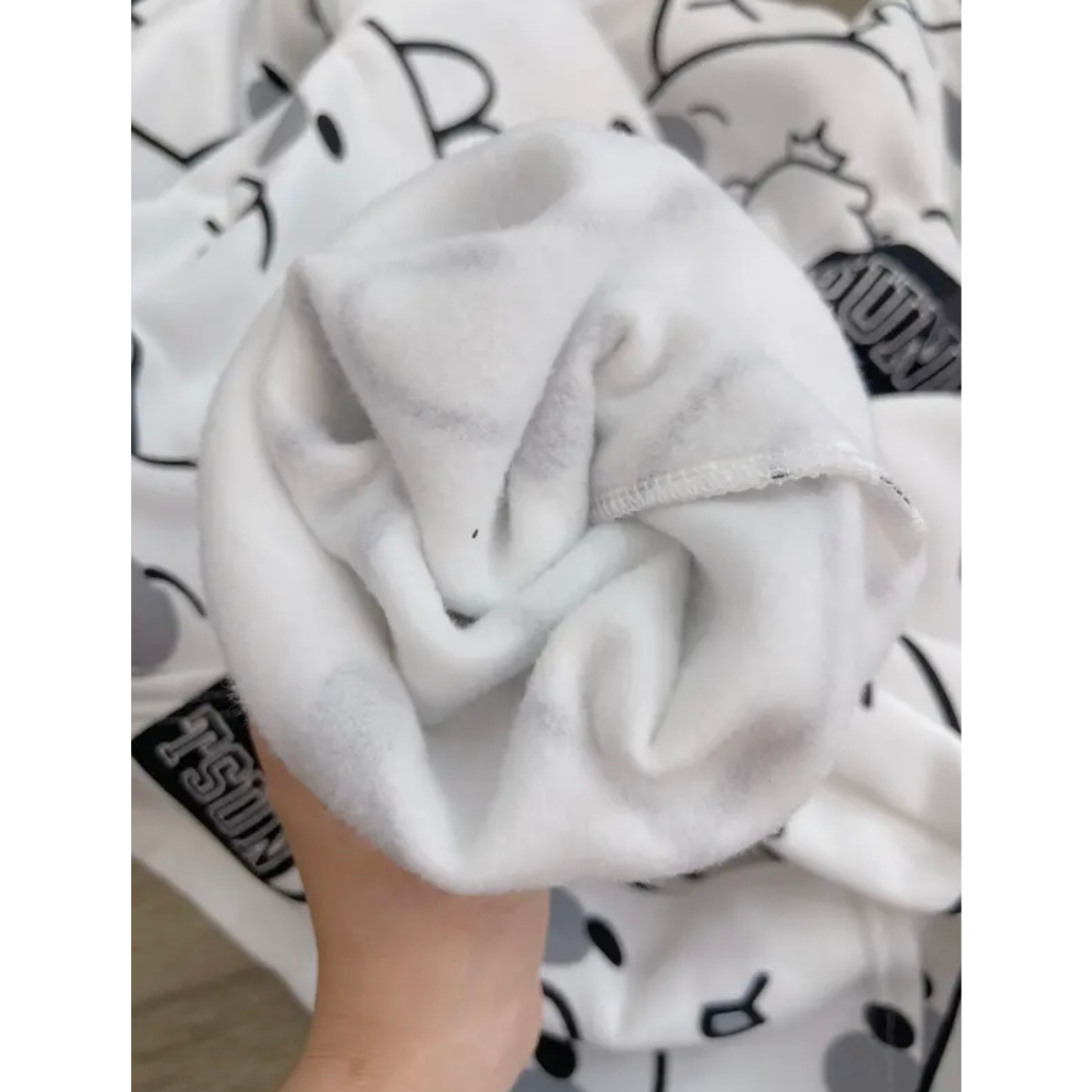 Áo hoodie hoạ tiết,áo nỉ có mũ Unisex nam nữ form rộng hoạ tiết gấu đáng yêu tag bò sữa chất nỉ dày dặn phong cách Hàn
