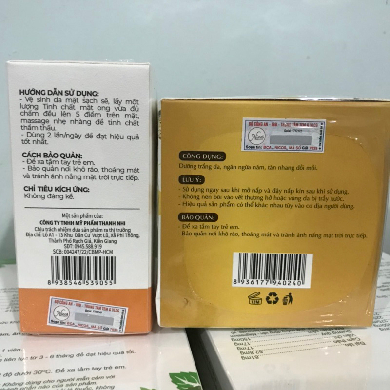 Combo Kem Face Men Gạo + Tinh chất mật ong Nicos