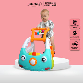 Xe tập đi tập đứng infantino 3 in 1 kiêm đồ chơi hình ô tô phát nhạc và đèn nháy cho bé