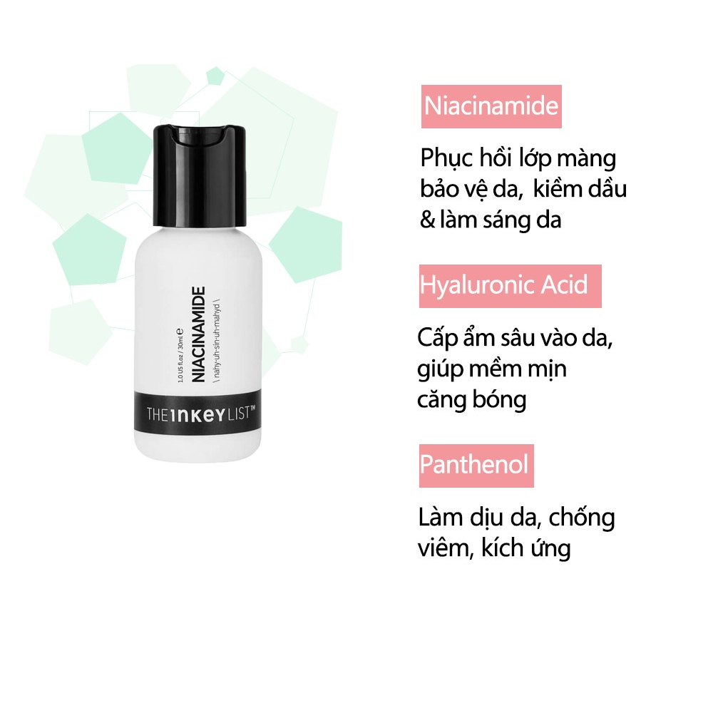 Tinh Chất Niacinamide giảm mụn giảm thâm The Inkey List 30ml