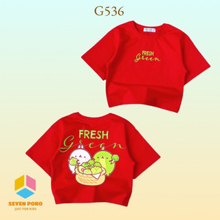 Áo thun form lửng bé gái g536 size 8-25kg - g&k kids - sevenporo