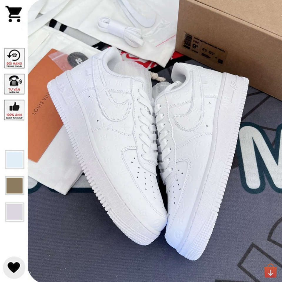 Giày Nike_AF1 LV Black, Giày Air Force 1 LV Đen, Xám Hàng Cao Cấp Unisex dễ phối đồ