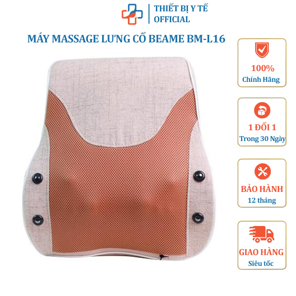 Gối massage cổ hồng ngoại, máy mát xa lưng cổ vai gáy Beame BM-L16