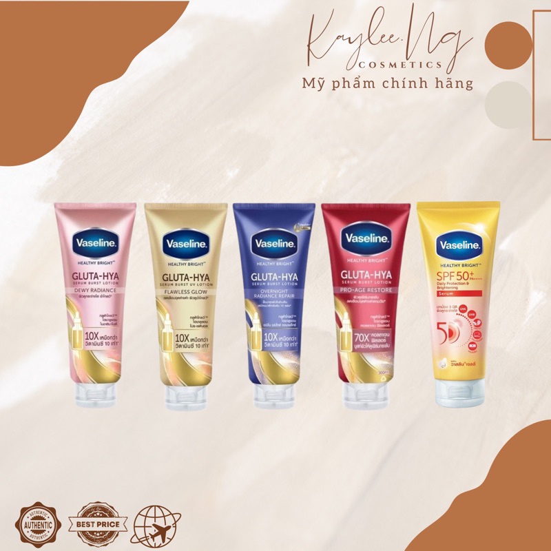 Sữa dưỡng thể Vaseline Healthy Bright Gluta-Hya 10X