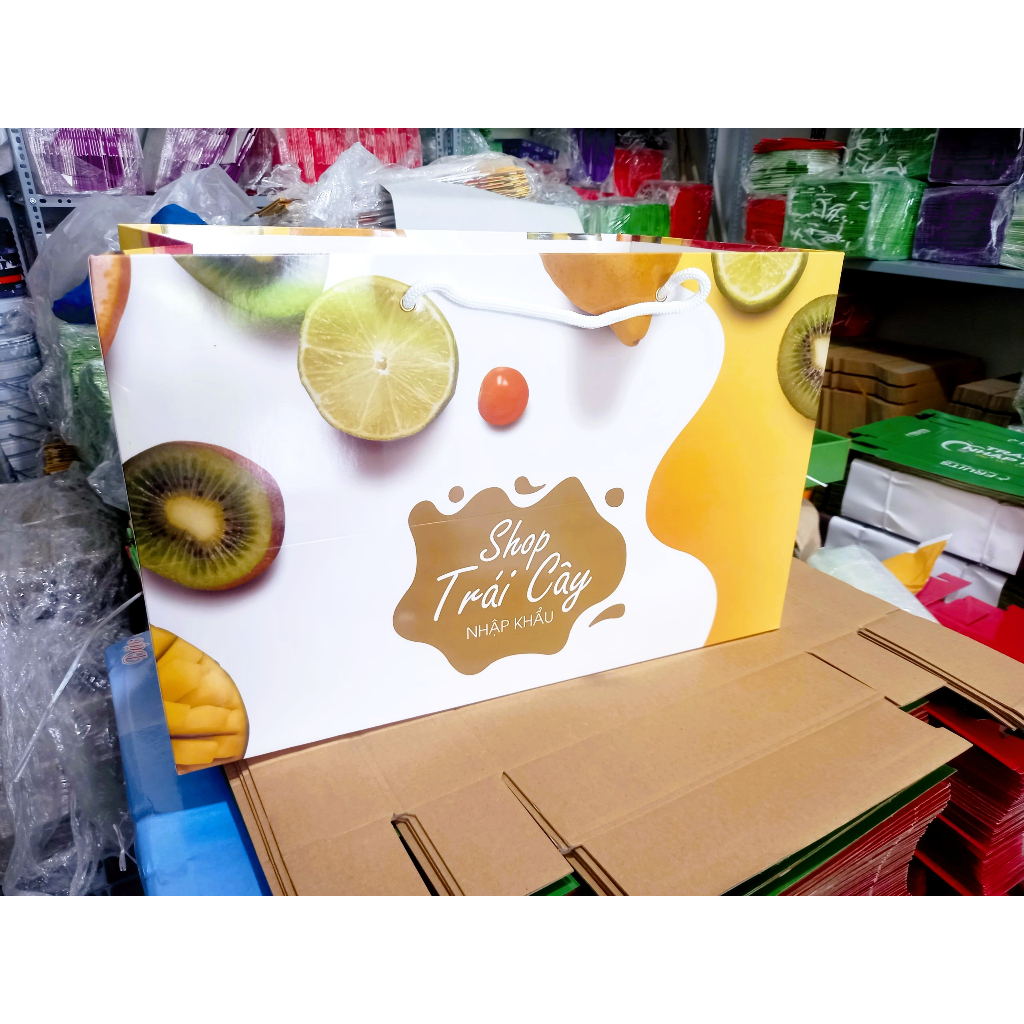 #Túi_Khay_Giấy_Đựng_Hoa_Quả,  Đựng Trái Cây Loại 1kg, 3kg, 5kg