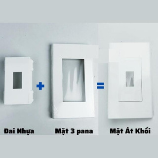 Đai nhựa + mặt 3 lắp mặt át cóc Panasonic, át cóc Lioa