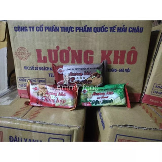 Thùng 100/ 50 chiếc lương khô Hải Châu đủ vị đậu xanh/ ca cao/ tổng hợp/Thùng 100 chiếc Lương khô Hữu Nghị