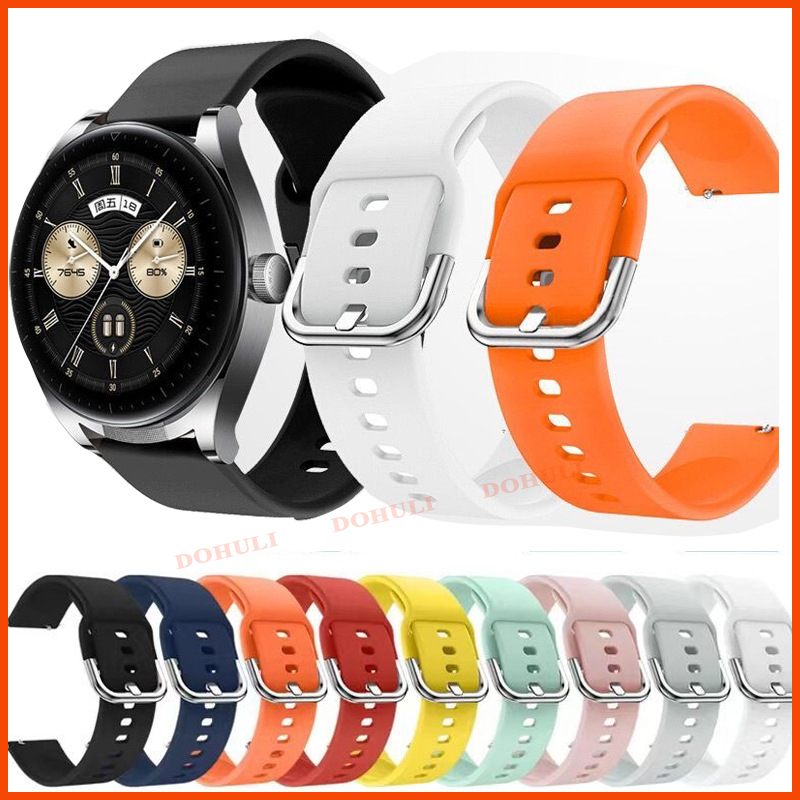 Dây Đồng Hồ Cao Su Silicon 20mm / 22mm Chốt Thông Minh Thay Thế Samsung Galaxy 4 3 2 Active Huawei GT 2 Amazfit Xiaomi