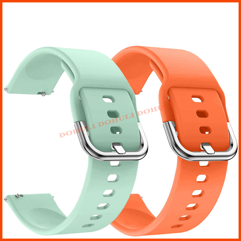 Dây Đồng Hồ Cao Su Silicon 20mm / 22mm Chốt Thông Minh Thay Thế Samsung Galaxy 4 3 2 Active Huawei GT 2 Amazfit Xiaomi