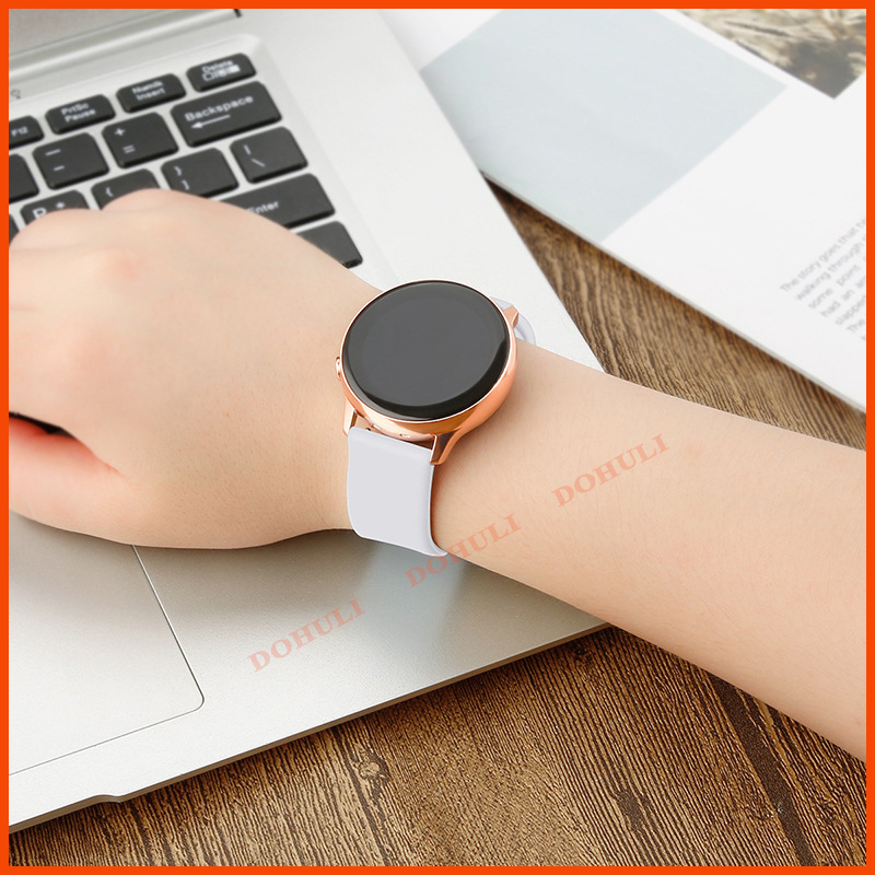 Dây Đồng Hồ Cao Su Silicon 20mm / 22mm Chốt Thông Minh Thay Thế Samsung Galaxy 4 3 2 Active Huawei GT 2 Amazfit Xiaomi