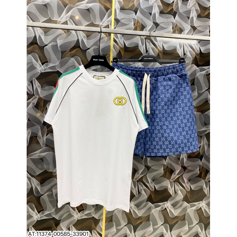Bộ nam GC họa tiết loang thêu vân nổi phong cách trẻ trung from chuẩn