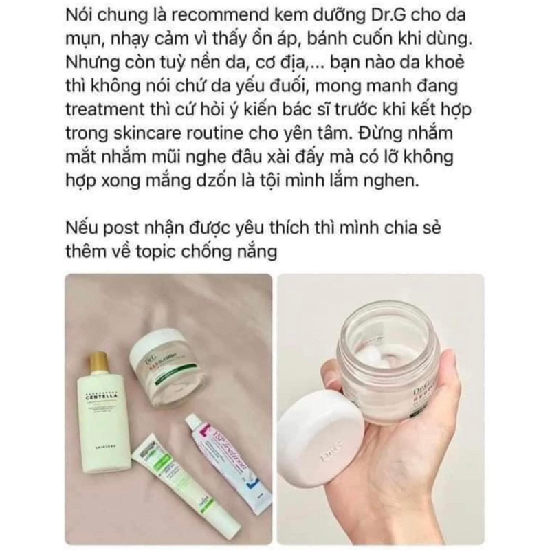KEM DƯỠNG DRG RED BLEMISH SOOTHING CREAM