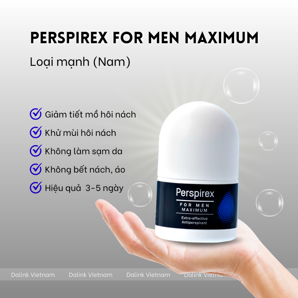 Perspirex for men Maximum – Lăn khử mùi và ngăn tiết mồ hôi cho nam