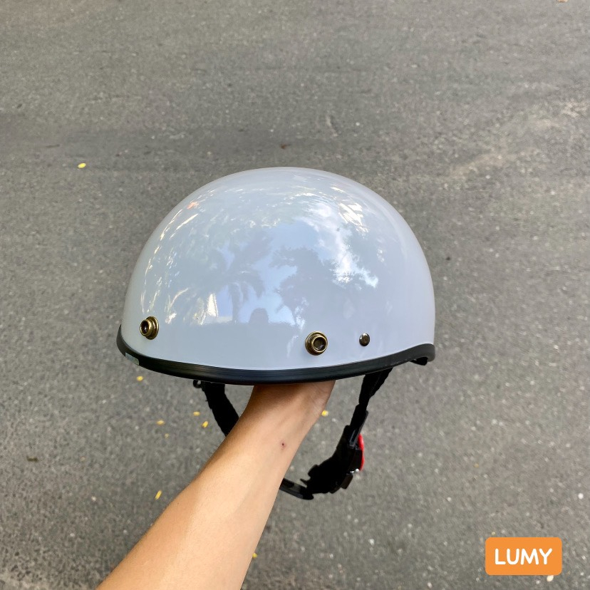 Mũ bảo hiểm nửa đầu nón 1/2 màu trơn freesize vòng đầu 54-59cm đủ màu