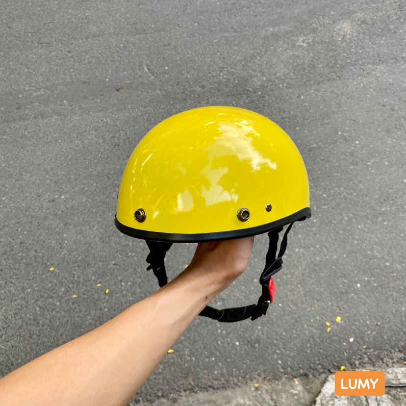 Mũ bảo hiểm nửa đầu nón 1/2 màu trơn freesize vòng đầu 54-59cm đủ màu