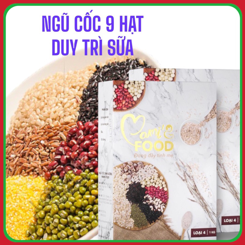 Ngũ cốc LỢI SỮA Mamis Food 9 Loại Hạt Dinh Dưỡng 1000g