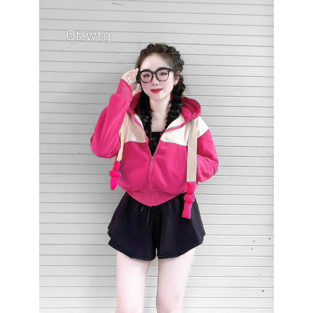 ÁO KHOÁT NỈ THỜI TRANG PHỐI MÀU SIÊU HOT