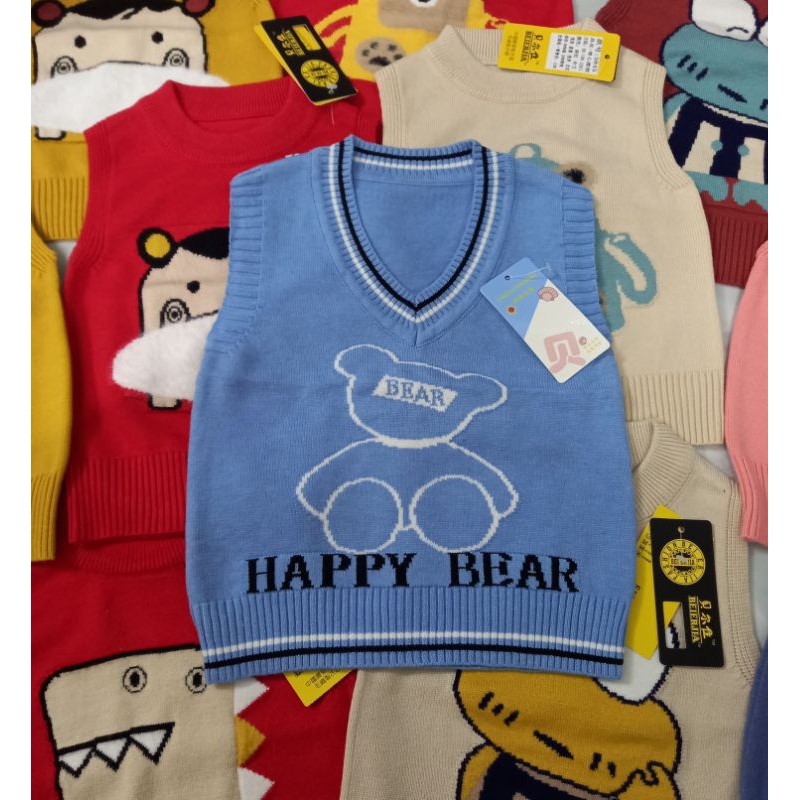 🍓chọn màu🍓Áo gile len mềm Quảng Châu bé trai 7_18kg