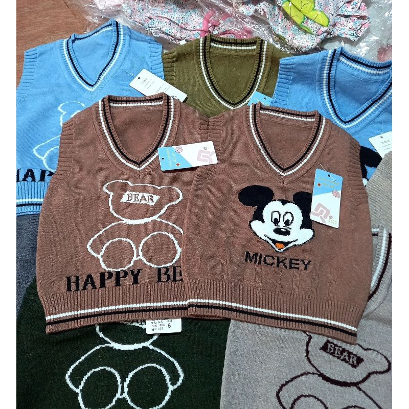 🍓chọn màu🍓Áo gile len mềm Quảng Châu bé trai 7_18kg