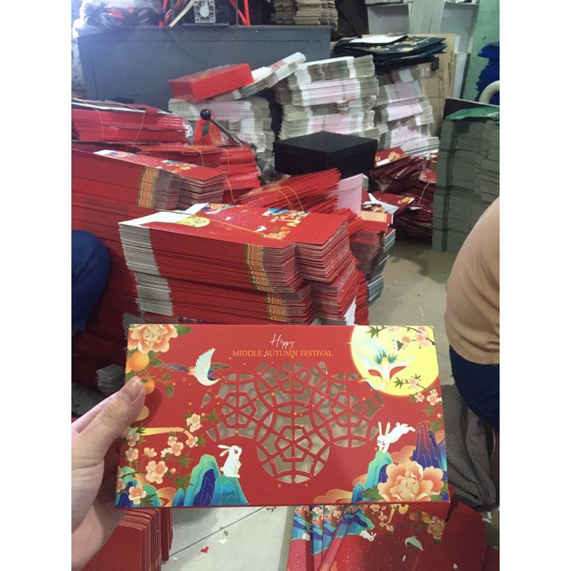 Hộp Trung Thu 2 Bánh 125g - 200gr Mẫu Thỏ Nghênh Trăng