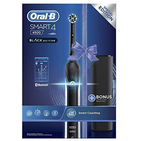 Bàn chải điện ORAL-B Smart 4 4500 kèm 1 đầu bàn chải thay thế và hộp đựng du lịch tiện lợi GermanySnT 420055