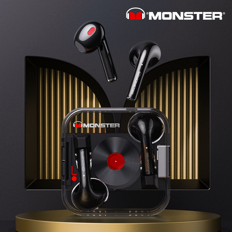Tai nghe Bluetooth MONSTER XKT01 V5.2. Thiết kế 2023 công thái học, giảm tiếng ồn, chống nước IPX4.