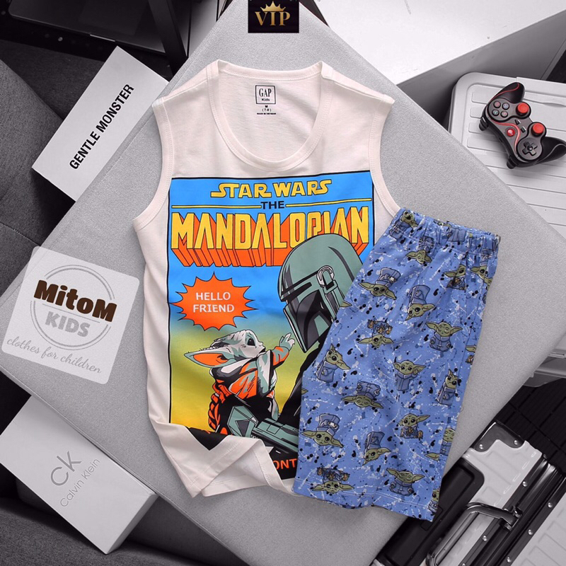 Đồ bộ sát nách size đại bé trai G.A.P ♥️ FREESHIP ♥️ cho bé 5t-12t, chất cotton xuất khẩu, hình in không nổ
