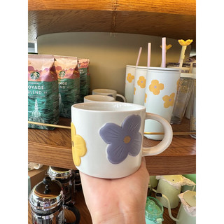 CỐC SỨ MUG 10OZ (295ML) CERAMIC EMBOSS BIG FLOWER