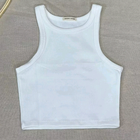 Áo croptop cho bé kiểu ba lỗ cổ tròn thun tăm co giãn 7kg-40kg