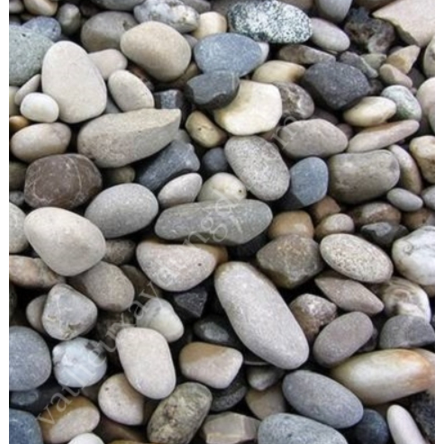 Sỏi suối trang trí chậu cây