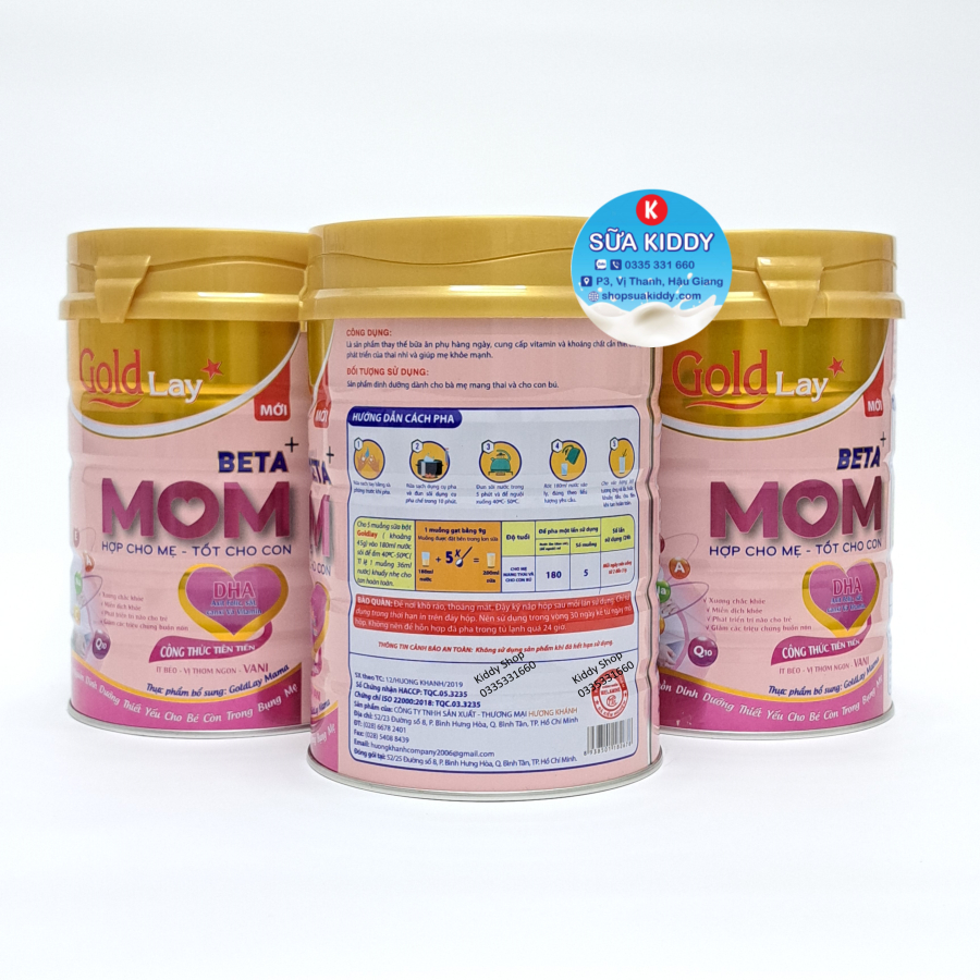 Sữa bầu Goldlay Mom dinh dưỡng cho mẹ bầu mang thai và cho con bú lon 900g