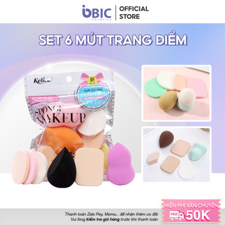 Sét 6 mút trang điểm siêu cute đẹp mịn đàn hồi cực tốt BICCOSMETIC