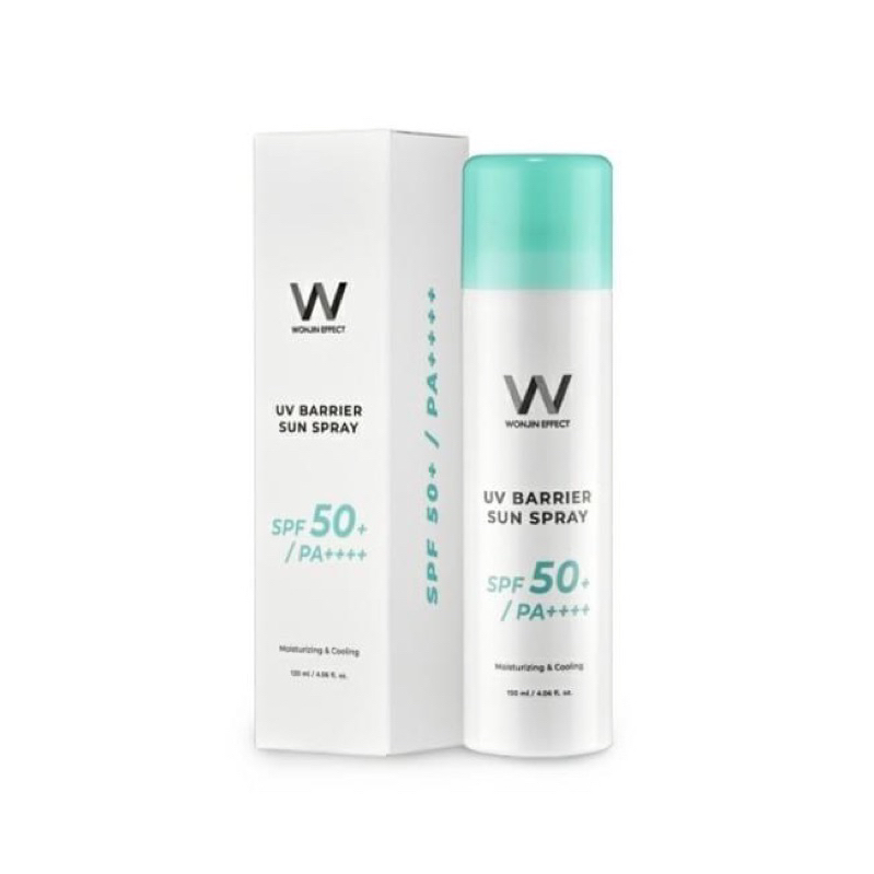 Xịt chống nắng mặt & body làm dịu da, tăng cường hàng rào bảo vệ da Wonjin Effect UV Barrier Sun Spray SPF50+/ PA++++